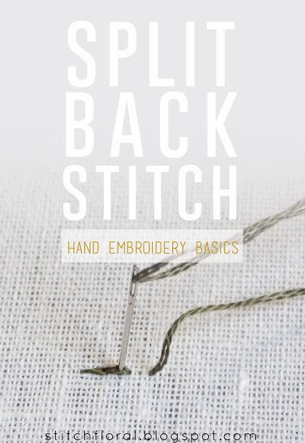 Stitch Floral: Split back stitch tutorial Back Stitch Tutorial, Back Stitch Embroidery, Floral Tutorials, Trish Burr, Brazilian Embroidery Stitches, Needle Painting, Split Stitch, Long And Short Stitch, Sue Spargo