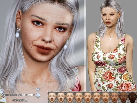 MSQSIMS' Rosemary Skin Sims 4 Cc Elderly Skin, Sims 4 Cc Old Skin, Sims 4 Granny Cc, Sims 4 Old Skin, Sims 4 Cc Elder Skin, Elder Sims 4, Sims 4 Elder Skin, Sims 4 Skin Overlay Cc, Cc Overlay