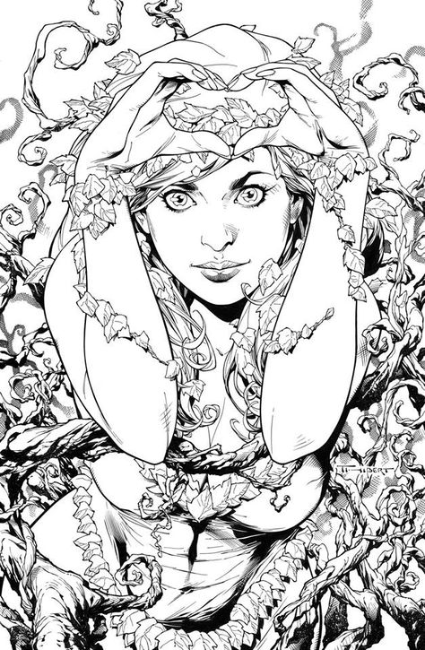 Poison Ivy by Art Thibert #ArtThibert #PoisonIvy #PamelaIsley #Batman #Gotham #GothamSirens #BirdsofPrey #SuicideSquad Pamela Isley, Dc Comic, Poison Ivy, Birds Of Prey, Sirens, Comic Books Art, Gotham, Comic Book, Comic Art