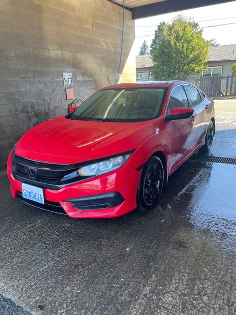 Red Honda Civic Sport, Honda Civic Red, Granny Picture, Honda Civic Sport, Honda Civic Coupe, Civic Coupe, Honda Civic 2016, Vision Board Pictures, Texas City