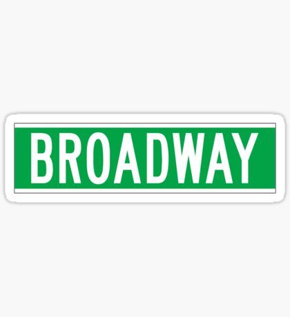 Broadway, New York Street Sign Sticker New York Street Sign, Theatre Stickers, Broadway Sign, New York Broadway, Broadway New York, Sign Sticker, Iphone Case Stickers, Album Scrapbooking, Travel Brochure