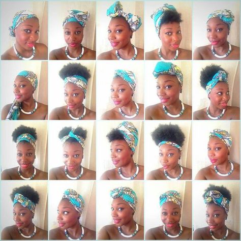 20 Ways to wear a head scarf Hair With Bandana, Natural Hair Scarf, Tying Hair, Cabello Afro Natural, Twisted Hair, Head Wrap Styles, Afrikaanse Mode, Pelo Afro, Natural Hair Inspiration