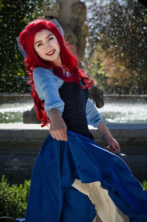 The Little Mermaid Costume, Disney Costume Makeup, Ariel Halloween Costume, Halloween Makeup Costume Ideas, Makeup Costume Ideas, Red Hair Halloween Costumes, Skeleton Costumes, Disney Princess Makeup, Halloween Makeup Costume