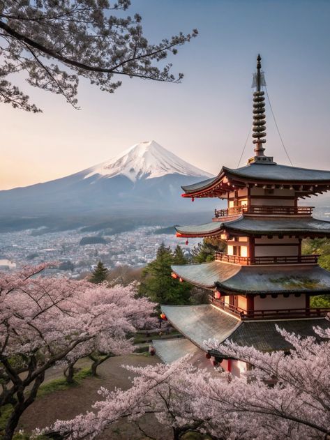 Spring in Japan is nothing short of magical! Imagine the iconic Mount Fuji framed by stunning cherry blossoms and a traditional pagoda. Have you experienced this serene beauty? Share your favorite spring moments or dream destinations in the comments! 🌸🏯
.
#travelasia #travel #travelphotography #travelgram #asia #wanderlust #travelblogger #travelblog #asiatravel Mt Fuji Japan Photography, Japan Beautiful Places, Mount Fuji Wallpaper, Japan Travel Aesthetic, Japon Aesthetic, Spring In Tokyo, Japan Travel Photography, Travel Tokyo, Mount Fuji Japan