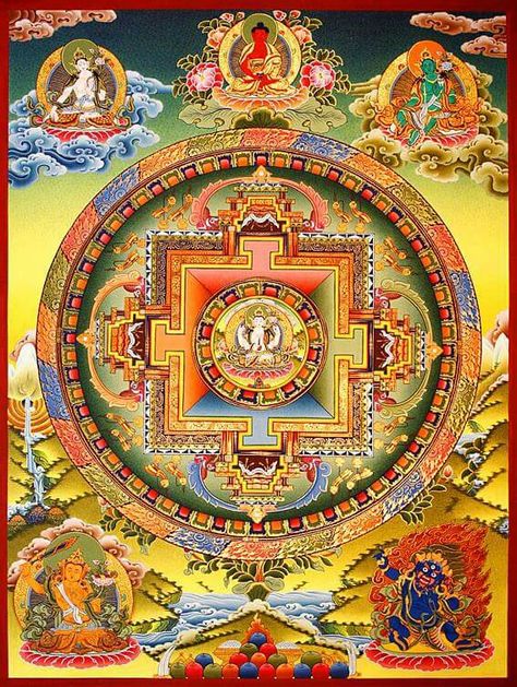 Tibetan Mandala Art, Avalokiteshvara Bodhisattva, Tibetan Thanka, Clock Project, Tibetan Mandala, Spiritual Images, Thangka Painting, Ancient Maps, Tibetan Art