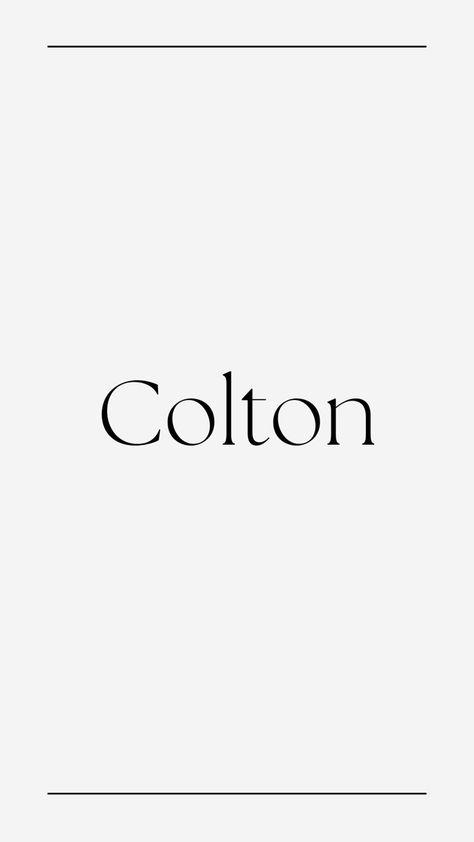 Pin by Kylee ✨ Colton Name, Name Idea, Last Names, Name Tattoos, Future Baby, First Names, Dream Wedding, Tattoos, Quick Saves