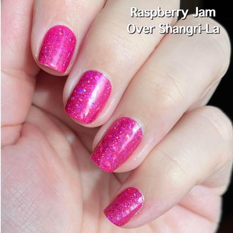 Color Street Barbie Nails, Raspberry Jam Color Street Combo, Strawberry Jelly Color Street, Color Street Strawberry Jelly, Raspberry Jam Color Street, Color Street Raspberry Jam, Color Street Pink, Colorstreet Combos, Color Street Mani