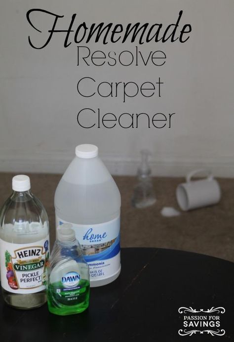 If you have kids, you especially will want to check out this Homemade Resolve Carpet Cleaner recipe! Easy to make and so much cheaper than what you can buy in stores! Homemade Carpet Cleaner, Carpet Diy, Carpet Cleaner Solution, Clean Car Carpet, Carpet Cleaner Homemade, Stain Removers, Diy Carpet Cleaner, Carpet Cleaning Hacks, Cleaner Recipes