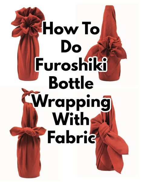 How To Wrap With Fabric, Wrapping Gifts With Fabric, How To Tie Furoshiki, Furoshiki Gift Wrapping, Fabric Gift Wrapping, Fabric Wrapping, Furoshiki Wrapping Tutorials, Bottle Gift Wrapping, Japanese Gift Wrapping