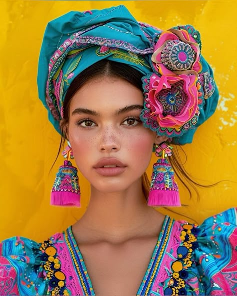 Unique Hairstyles For Curly Hair, Blue And Black Braids, Black Braids Hairstyles, Goddess Knotless Braids, Goddess Knotless, Arte Hippy, Frida Kahlo Style, Ballet Folklorico, Hispanic Culture