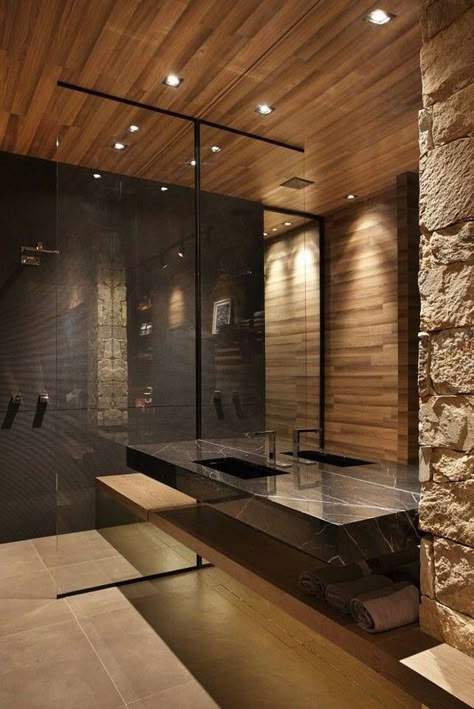 modern bathroom Design Interior Baie, Zen Bathroom Decor, Man Cave Bathroom, Modern Bathroom Interior, Zen Bathroom, Bad Inspiration, Decor Baie, Bathroom Design Luxury, Marble Bathroom