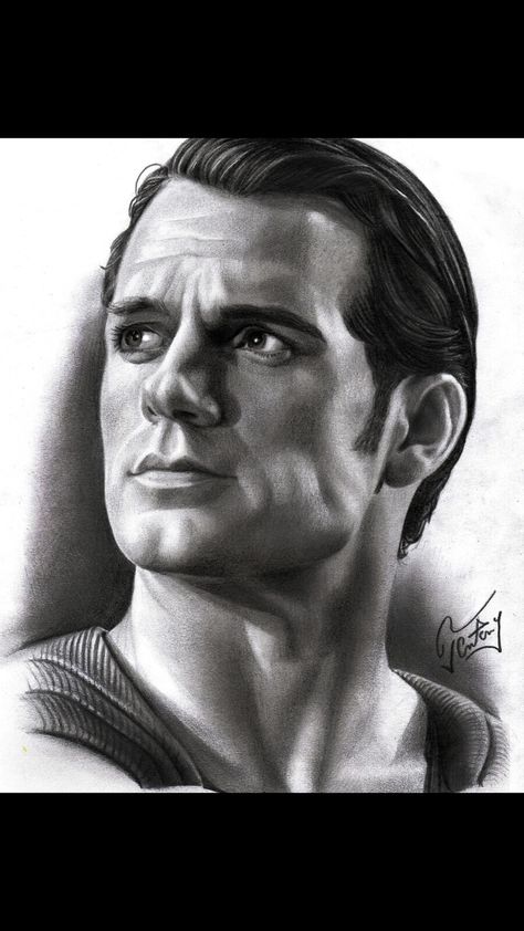 Homelander Drawing, Henry Cavill Drawing, Henry Cavill Portrait, Henry Cavill Art, Henry Cavill Sketch Drawing, Henry Cavill Superman, Superman Drawing, Black And White Photography Portraits, Superman Henry Cavill