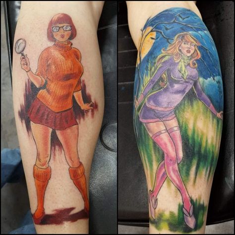 Velma Tattoo, Scooby Doo Tattoo, Flash Tattoo, Scooby Doo, Watercolor Tattoo, Portrait Tattoo, Tattoo Ideas, Tattoos