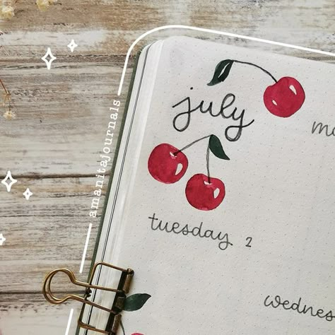 🍄 𝐈𝐫𝐞𝐧𝐞 🍄 Bullet Journal on Instagram: "🍒 𝙹𝚞𝚗𝚎 𝚠𝚎𝚎𝚔𝚕𝚢 𝚜𝚙𝚛𝚎𝚊𝚍 🍒  You can get 15% off in @ferriswheelpress using mi code JA-AMANITA  🇪🇸 Podéis conseguir un 15% de descuento en los productos de @ferriswheelpress usando mi código JA-AMANITA  #bujo #bulletjournal #weekly #weeklyspread #ink #ferriswheelpress #mostmagicalink #ferritales" Reading Journal Spreads, Ideas De Bullet Journal, May Bujo, Fall Bullet Journal, July Bujo, Binder Deco, Note Taking Ideas, Bullet Journal Tips, Bullet Journal 2024