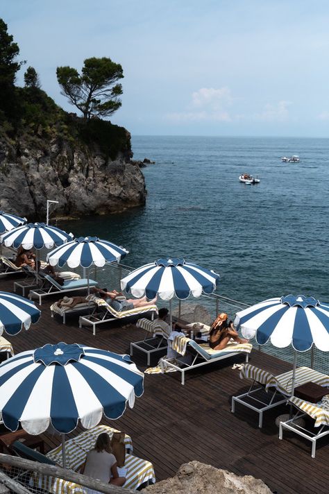 Italian Beach Club, Italian Beaches Aesthetic, Sicily Beach Club, My Brilliant Friend Ischia, Italy Beach Umbrellas, Ischia Italy, Stacie Flinner, Italian Coast, Thermal Spa