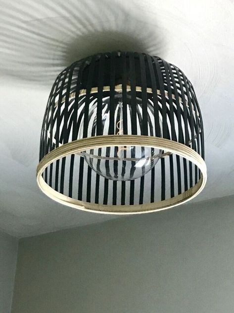 Creative Light Fixtures, Upgrade Builder Grade, Cheap Light Fixtures, Diy Industrial Lighting, Solar Chandelier, Basket Light, Diy Cabinet Doors, Wood Light Fixture, Diy Light Fixtures