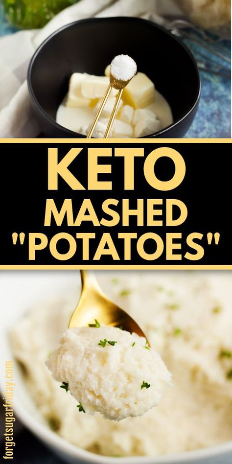 While this keto mashed potatoes dish doesn't have real potatoes in it, I assure you that you won't miss them! This keto side dish uses steamed cauliflower, cream cheese, butter, and seasonings to make an amazing dish perfect for your keto holiday celebrations or just because. Serve it with your easy keto dinner or low carb dinner! Low Carb Mashed Potato, Carnivore Mashed Potatoes, Keto Sides Dishes, Keto Mashed Potatoes, Keto 2023, Cauli Mash, Protein Dinners, Cauliflower Cream, Keto Mashed Cauliflower