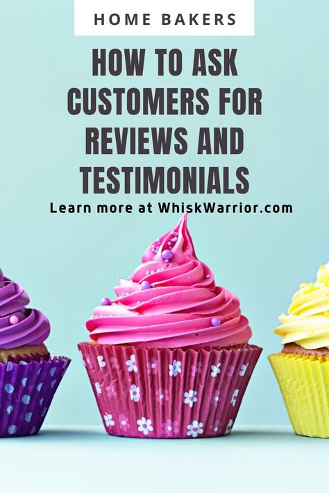 Customer reviews are an incredible tool for attracting new clients and promoting your home bakery. The challenge is often getting the reviews. A customer may be delighted with their order but might not think to leave you a positive review. This article will guide you through the proper process of how to make that request. #baking #bakingbusiness #Cakebusiness #homebakery #customerreviews Cake Quotes Bakers Words, Baking Knowledge, Facebook Cake, Home Bakery Business, Cake Quotes, Get Clients, Bakery Ideas, Buy Cake, Baking Business