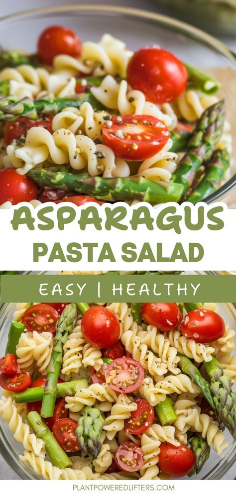 This asparagus pasta salad is the dish you're looking for! This easy and healthy pasta salad recipe won't take long to make, is delicious, and can be stored easily for later. If you want a vegan pasta salad recipe for lunch, as a side dish, or dinner, try this one out! Asparagus Pasta Salad Recipes, Pasta Salad Asparagus, Pasta Salad With Asparagus, Pasta Primavera Salad, Salad Asparagus, Asparagus Pasta Salad, Recipes Illustration, Easy Asparagus, Healthy Pasta Salad Recipes