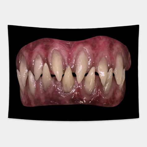 Tooth Halloween Costume, Demon Horror, Teeth Art, Loose Tooth, Halloween Costume Accessories, Sharp Teeth, Weird Art, Scary Halloween, Horror Art