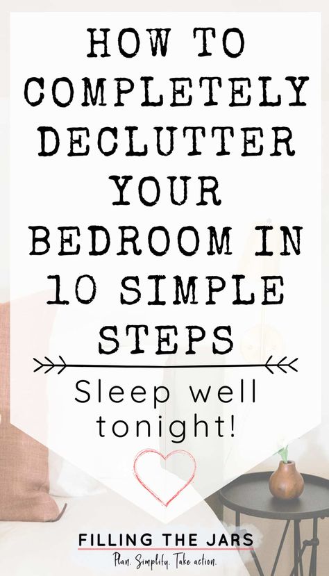 Declutter Bedroom Checklist, How To Declutter Your Bedroom, Bedroom Declutter, Bedroom Checklist, Cluttered Bedroom, Declutter Bedroom, Declutter Checklist, Room Organization Bedroom, Decluttering Inspiration