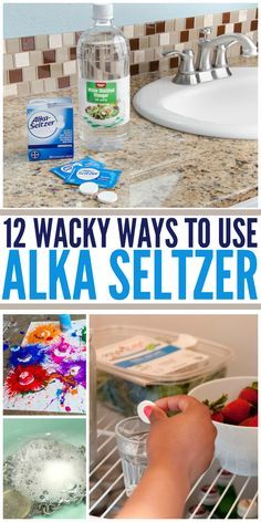 A dozen ways that you can use Alka Seltzer around your home. From crafts to cleaning, we've got a bunch of awesome ways to use these little fizzy tabs. Science For Toddlers, Pantry Organization Ideas, Alka Seltzer, Green Clean, Crazy House, Paint Sample, Kid Experiments, Cleaning Tricks, Dry Erase Calendar