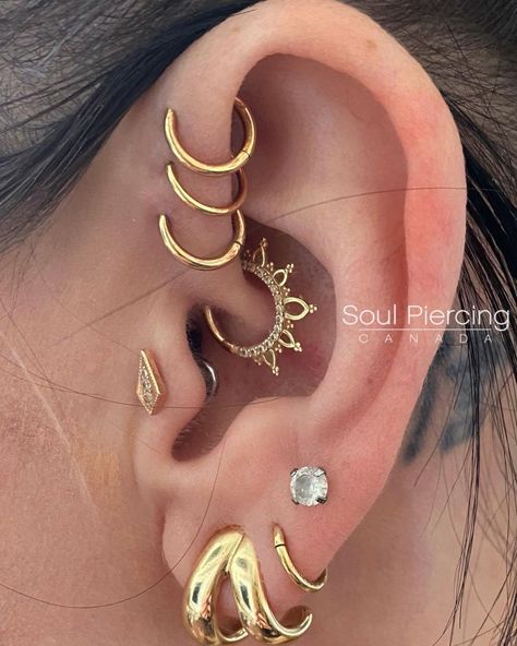 Ear Curation, Forward Helix Earrings, Helix Ring, Forward Helix Piercing, Buddha Jewelry, Forward Helix, Cute Piercings, Daith Piercing, Helix Earrings