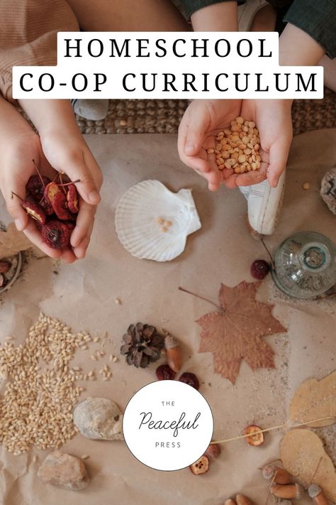 Peaceful Press Playful Pioneers, How To Start A Homeschool Coop, Co Op Ideas Homeschool, Homeschool Nature Co Op, Homeschool Friendsgiving, Co Op Classes Ideas Elementary, Homeschool Cooking Lessons, Homeschool November Activities, Homestead Homeschool Curriculum