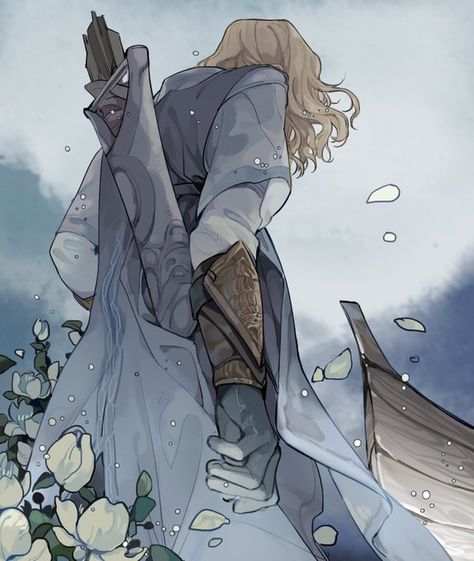 Aralas Lotr Fanart, Lotr Anime Art, Lotr Elves Fanart, Lord Of The Rings Eowyn Art, Eomer Lotr Fanart, Lotr Oc, Fantasy Writing, Middle Earth Art, Tolkien Art