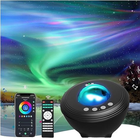 Aurora Projector Smart Galaxy Light Projector Star Projector Starry Light Projector Night Light with Bluetooth Music Speaker, White Noise, APP/Remote/Voice Control, DIY Light for Room Décor Party : Amazon.co.uk: Lighting Galaxy Light Projector, Aurora Projector, Galaxy Light, Smart Projector, Light Projector, Star Projector, White Noise, Google Home, Projector