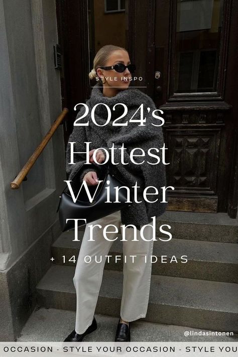 Looking for the best women’s winter fashion trends for 2024? We’re sharing the top winter trends and styling tips for cold weather, as well as 15+ chic and classy winter outfit ideas for women. Whether you’re looking for casual, trendy, or stylish winter outfits for 2024, we have you covered with this best col winter fits. Winter style women, cute winter outfits Winter 2024 Outfit Ideas, Winter Outfits Cold Women, Winter Looks For Women Cold Weather, Winter Outfits Trend 2024, Trendy Winter Outfits 2024 Women, Trend Fall Winter 2024 Outfits, Winter 25 Trends, Trendy Casual Outfits For Women 2024, Trends Outfits 2024