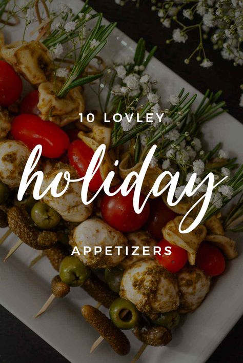 These 10 lovely holiday appetizers are so festive, so tasty, and garnished with yuletide cheer! Some are cheesy, some are creamy, some are crunchy, but all are easy! Perfect hors d'oeuvres for your Christmas cocktail parties, family dinners, or New Year's Eve soirees! Half Baked Harvest Christmas Appetizers, Easy Winter Appetizers For A Party, Holiday Hor D'oeuvres, Hor D'oeuvres Christmas, Easy Holiday Hors D’oeuvres, Christmas Hoursdevours, Christmas Cocktail Appetizers, Unique Holiday Appetizers, Elegant Christmas Appetizers Party