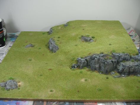 Building a battlefield (part 1) – running up that hill – Miniature Miscellany Wargaming Table, Warhammer Terrain, Game Terrain, Christmas Village Display, Wargaming Terrain, Warhammer 40k Miniatures, Model Train Layouts, Miniature Games, Miniature Crafts