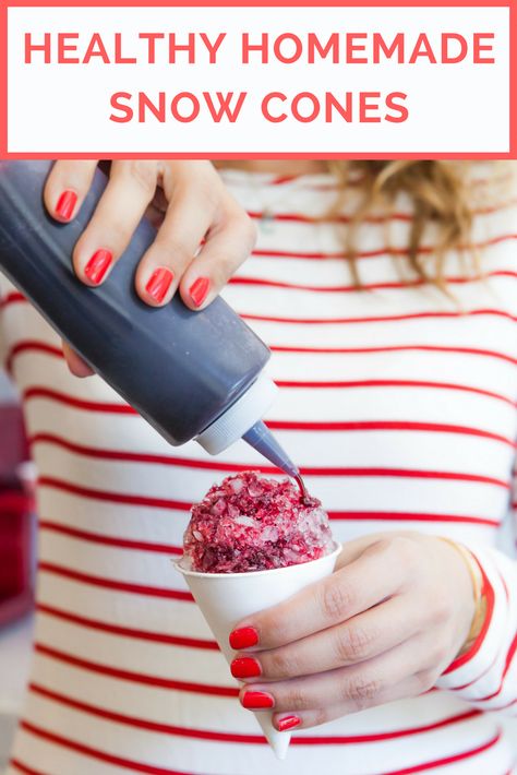 Healthy Cherry Vanilla Snow Cones your whole family will love | the INSPIRED home Healthy Shaved Ice, Healthy Snow Cones, Healthy Snow Cone Syrup, Healthy Snow Cone Syrup Recipe, Snowcone Recipes, Sno Cone Syrup Recipe, Shave Ice Syrup Recipe, Snow Cone Syrup Recipe, Sno Cone Syrup