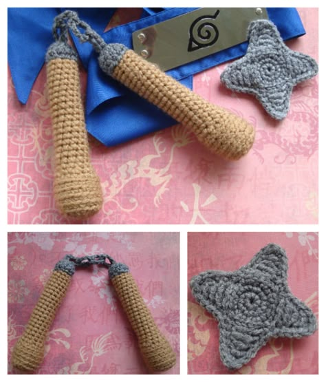 Crochet Ninja Star Pattern, Hexagon Potholder, Star Pattern Crochet, Crochet Cosplay, Crochet Star Pattern, Fantasy Crochet, Ninja Cosplay, Star Lily, Crochet Sets