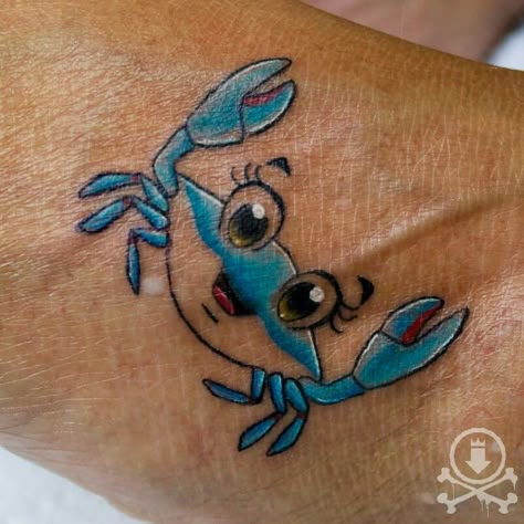 Crab Tattoo For Women Simple, Cute Crab Tattoo For Women, Cartoon Crab Tattoo, Cancerian Crab Tattoo For Women, Cute Crab Tattoo, Crab Tattoo For Women, Obx Tattoos, Cancerian Tattoo For Women, Lobster Tattoo