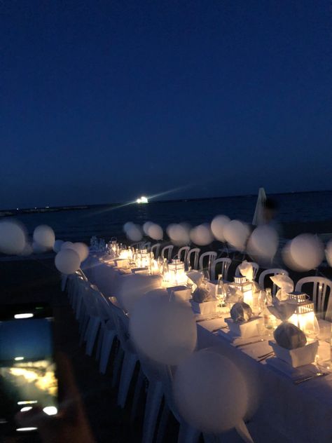 #cesenatico #aesthetic #beach #white Beach Dinner Aesthetic, Dinner Aesthetic, Beach Dinner, Aesthetic Beach, Italian Summer, The Beach, White