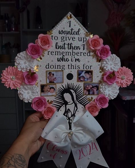 Let me be your Grad Topper Maker 🤗✨️🎓 IG/FB CraftsByMariaxo DM TO ORDER FREE U.S SHIPPING 💌 #CraftsByMariaxo #virginmarygradcap #graduation #graduationpictures #capdecoration #capdesign #paperflowers #classof2024 #graduationphotoshoot #graduationpictures #graduationseason #gradcapdesign #gradcapideas #gradcaps #graduationcap #1stgeneration #classof2025 #craftsbymariaxo #cricutmade #madewithmichaels #mymichaels #sanjudasgradcap #mexicangradcap Graduation Cap Dedicated To Grandma, Grad Cap Ideas Honoring Passed People, Decorative Caps For Graduation, Grad Cap Honoring Loved Ones, Graduation Caps Honoring Lost Loved Ones, Cap Decoration Graduation Memorial, Ma Cap Decoration Graduation, Rip Graduation Cap Ideas, Memorial Grad Cap Ideas