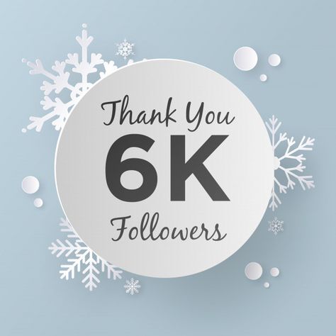 Thank you 6k followers design template, ... | Premium Vector #Freepik #vector #background #banner #flyer #vintage 5k Followers Thank You Instagram, 1k Followers Background Editing, Nursery Interior Design, Congratulations Banner, Wedding Thanks, Illustration Story, Celebration Background, Instagram Background, New Background Images