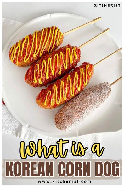 healthy Korean corn dog Korea Corn Dog, Korean Cheese Corn Dog Recipe, Corn Dog Batter Recipe Easy, How To Make Corn Dogs, How To Make Korean Corn Dogs, Korean Hot Dog Recipe, Cheese Corn Dog Recipe, Food In South Korea, Bun Korean