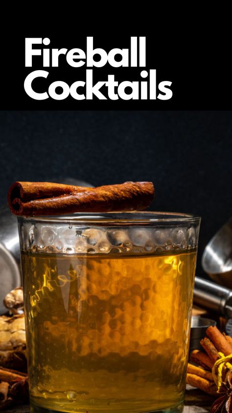 Fireball Cocktails Recipes With Cinnamon, Apple Pie Shots, Fireball Cocktails, Fireball Recipes, Fireball Drinks, Poolside Cocktails, Cinnamon Extract, Cinnamon Whiskey, Fireball Whiskey