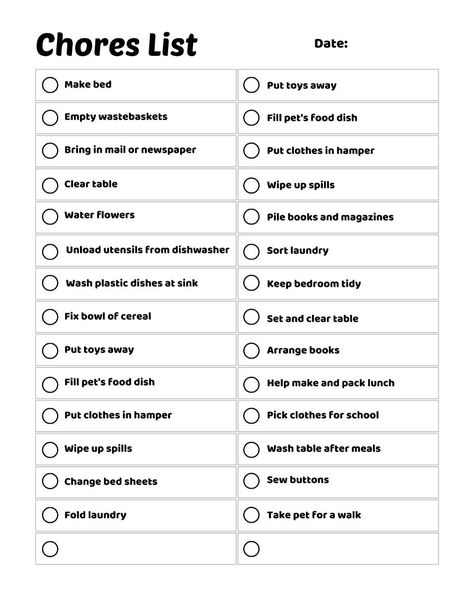 ✨Simplify Your Life with These Printable Charts!✨ Tired of juggling daily tasks, managing chores, or keeping track of allowances? These must-have printable charts are here to make your life easier! 📝 ✔️ Daily Checklist: Stay organized and crush your to-do list! ✔️ Chores List: Perfect for teaching kids responsibility. ✔️ Allowance Tracker: Turn chores into rewards! 💰 ✔️ Kids Chore Chart: Fun & easy way to manage household tasks for the little ones. 💻 Download, print, and start organizing y... Chores To Do For Money, Printable Chore Charts For Kids Free, Manage Household, Daily Chore List, 2025 Planning, Allowance Tracker, Chores And Allowance, Allowance Chart, Chores List