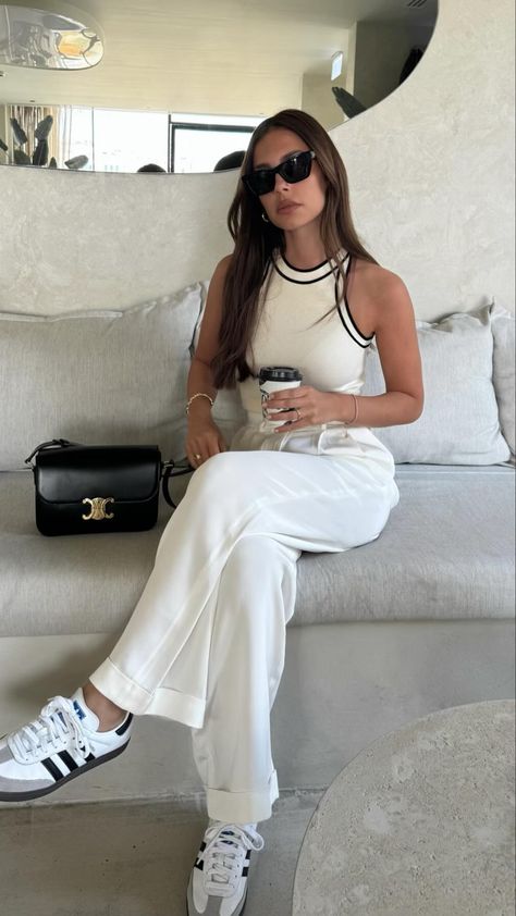 Chic Clean Girl Outfit, Outfit For Summer 2024, Outfit For Spring 2024, White Shoes Aesthetic Outfit, Classy Clean Girl Aesthetic, Classy Clean Girl Outfits, Hospital Visit Outfit, Spring 24 Outfits, Clean Girl Aesthetic Outfits Spring