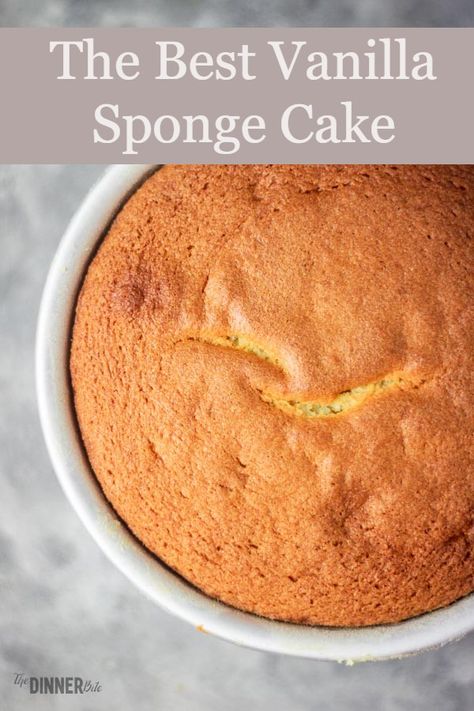 Basic Sponge Cake Recipe How To Make, Baking Cake Recipes Homemade, Quick And Easy Bakes, Easy Sponge Cake Recipe Vanilla, Moist Vanilla Sponge Cake, Very Moist Vanilla Cake, Quick Sponge Cake Recipe, All In One Cake Recipes, Healthy Sponge Cake Recipe