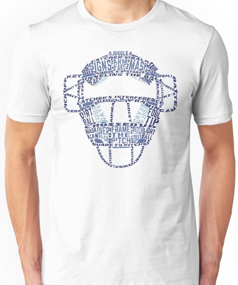 Baseball Catchers Mask Calligram Unisex T-Shirt Catcher Mom Shirts, Baseball Catchers, Softball Catcher, Baseball Catcher, Baseball Room, Baseball Mom Shirt, Baseball Love, Baseball Mom Shirts, Baseball Mom