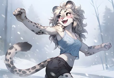 Snow Leopard Hybrid Oc, Snow Leopard Fursona, Cheetah Fursona, Leopard Fursona, Anthro Snow Leopard, Anthro Leopard, Snow Leopard Oc, Anthropomorphic Ideas, Snow Leopard Drawing