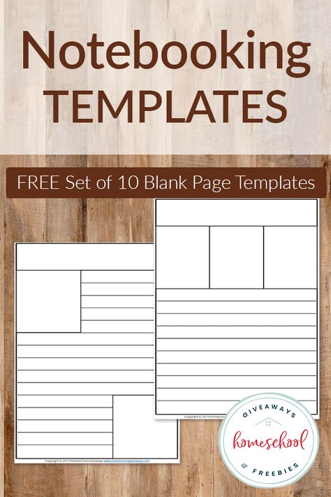 FREE Set of 10 Blank Notebooking Page Templates #notebooking #freeprintables Notebooking Pages Free, Free Notebooking Pages, Note Taking Template Printables Free, Textbook Notes Templates, Arc Notebook Printables, Interactive Notebooks Templates Free, Notebooking Homeschool, Flower Life Cycle, Notebooking Pages