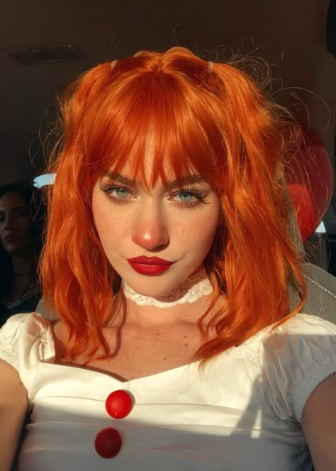 Bob Wigs With Bangs, Cheveux Oranges, Red Hair Inspo, Bangs Wig, Bangs For Women, Wigs Short, Ginger Hair Color, Halloween Wigs, Red Wigs