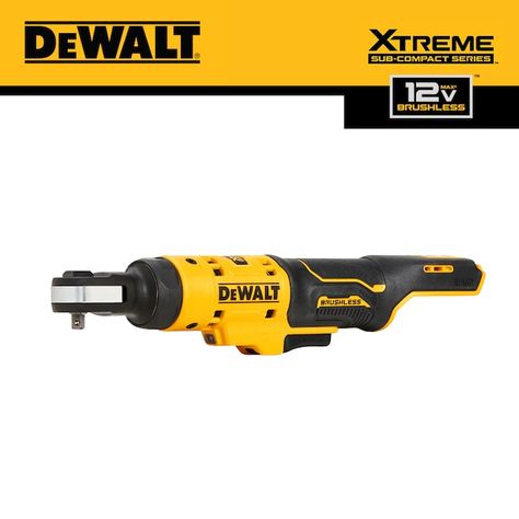 DEWALT XTREME 12-volt Max Variable Speed Brushless 3/8-in Drive Cordless Ratchet Wrench (Bare Tool) in the Impact Wrenches department at Lowes.com Portable Band Saw, Ratchet Tool, Cordless Hammer Drill, Wrench Sizes, Dewalt Tools, Life Tools, Easy Life, Wrench Tool, Impact Wrench