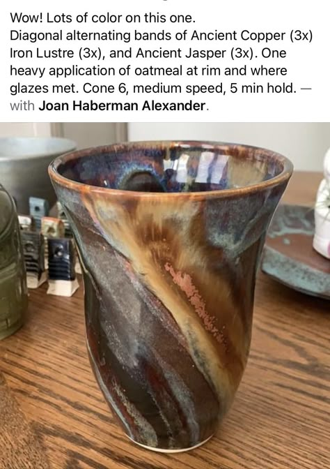 Fall Pottery Glazes, Ancient Copper Glaze Combinations, Saturation Gold Glaze Combinations, Amaco Deep Sienna Speckle, Ancient Jasper Glaze Combos, Amaco Purple Crystal Glaze Combinations, Amaco Potters Choice Glaze Combinations Ancient Jasper, Pottery Angels, Ceramics Pottery Bowls